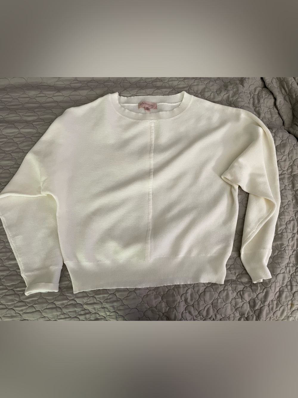 Philosophy Republic Clothing Cream White Mock Neck Dolman Sweater Medium